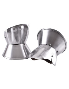 Protetores de mãos de aço polido