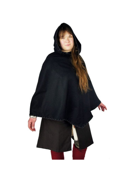 Gugel Viking Egill, lã preta