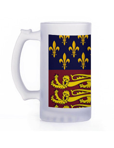 Caneca de cerveja medieval, vidro translúcido