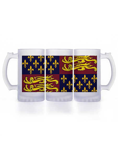 Caneca de cerveja medieval, vidro...