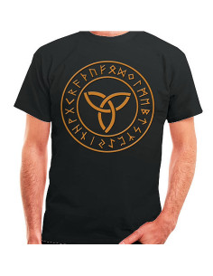 Camiseta preta Trisqueta Celta, manga curta