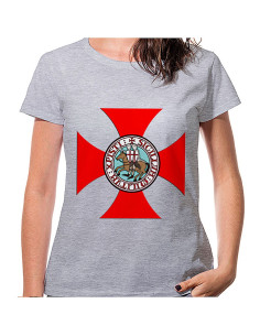 T-shirt Cross Templar Mulher de manga curta, várias cores