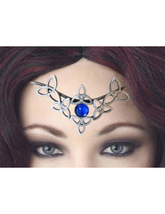 pingente de pérola de cristal azul medieval