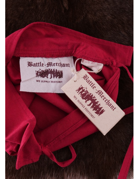 Touca de Mulher Medieval com pregas,...