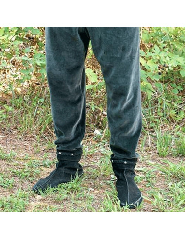 Calças medievais de veludo elástico