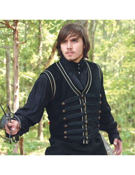 colete pirata em veludo