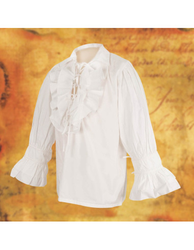 Camisa pirata larga com atacadores