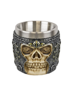 vidro decorado com caveira