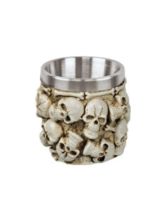 Vidro decorado com caveiras