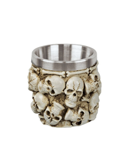 Vidro decorado com caveiras