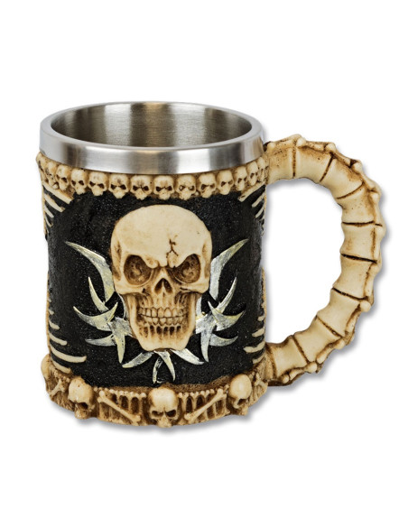 Decoração de crânio de osso de jarro