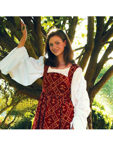 vestido medieval flor de lis