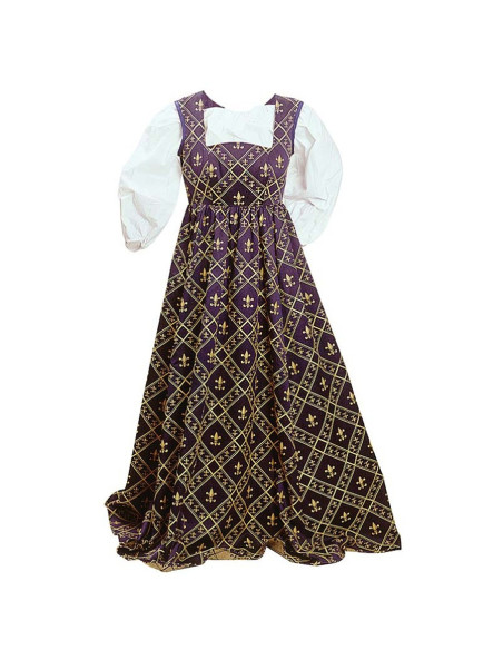 vestido medieval flor de lis