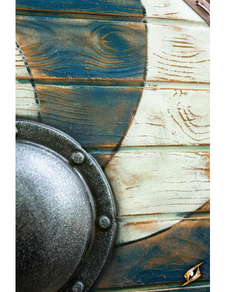 Escudo Celta Thegn Azul-Branco em...