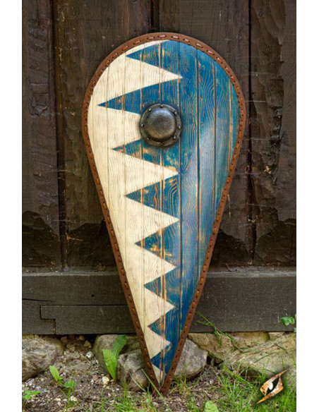 Escudo Norman Branco-Azul em látex,...