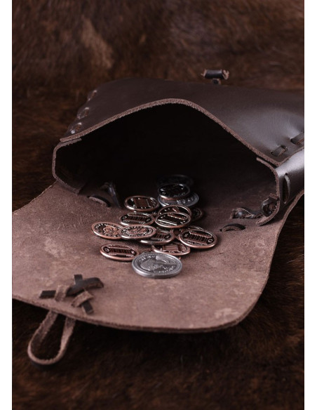 Bolsa medieval em couro