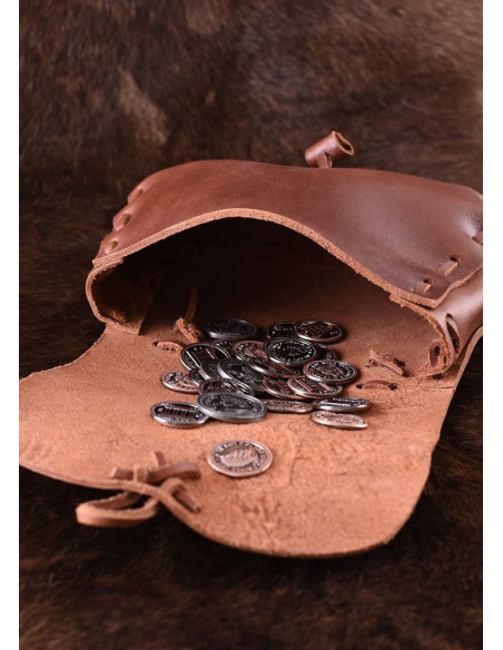 Bolsa medieval reversível, couro bovino