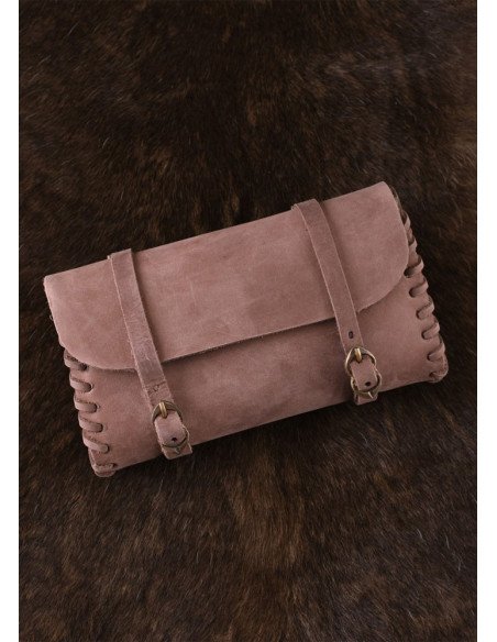 Bolsa medieval com duas fivelas
