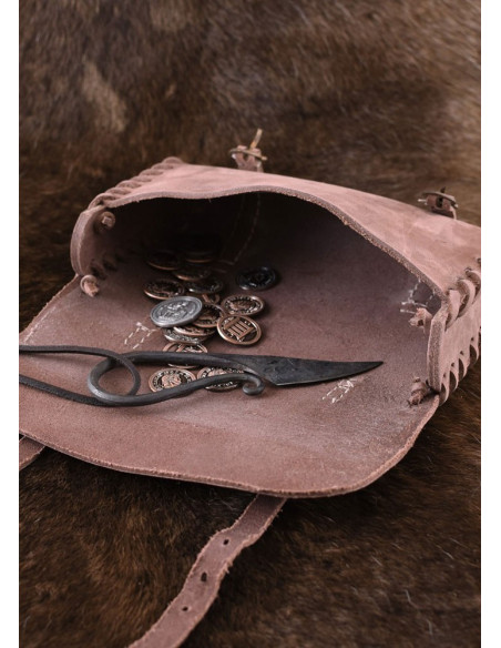 Bolsa medieval com duas fivelas