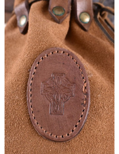 Bolsa Celta camurça couro com cordão 2