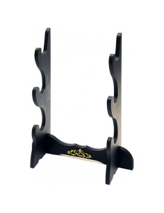 Suporte de armas de mesa com 3 katanas