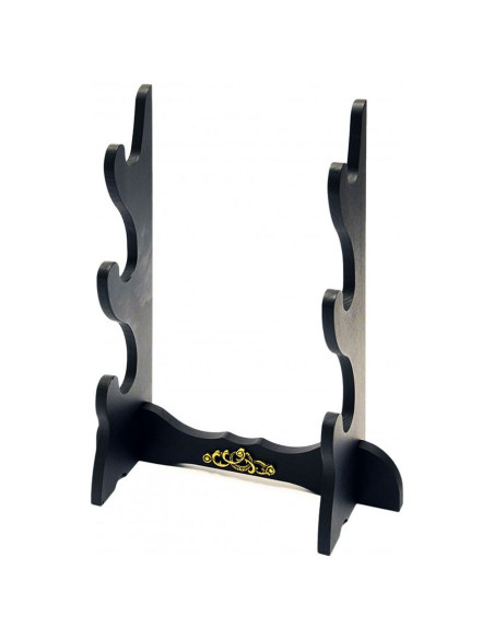 Suporte de armas de mesa com 3 katanas