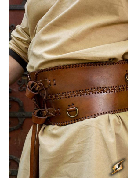 Cinto medieval largo, fecho duplo