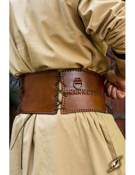 Cinto medieval largo, fecho duplo