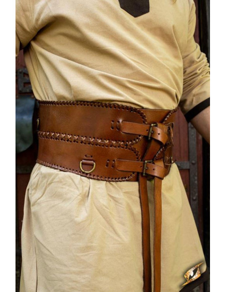 Cinto medieval largo, fecho duplo