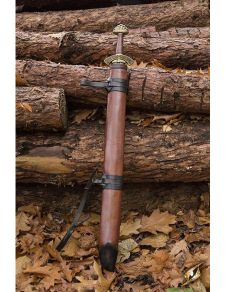 Bainha de couro longa, mão esquerda