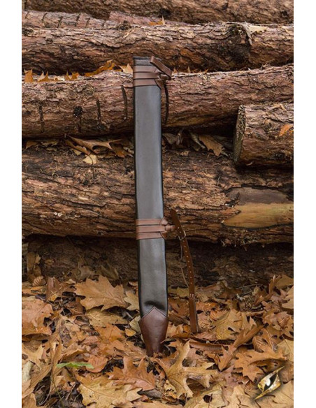 Bainha de couro longa, mão direita