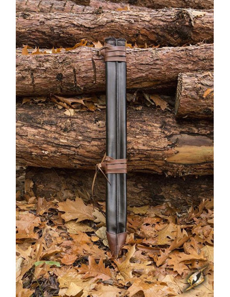 Bainha de couro longa, mão direita