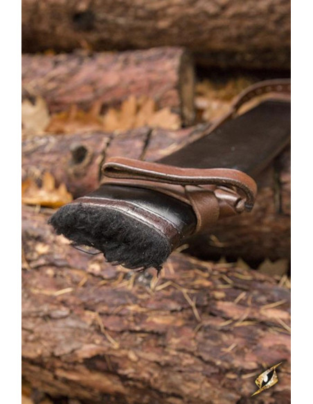 Bainha de couro longa, mão direita