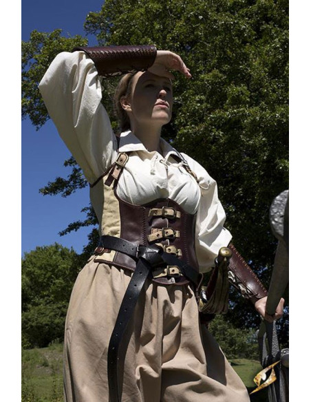 Espartilho de couro medieval desonesto