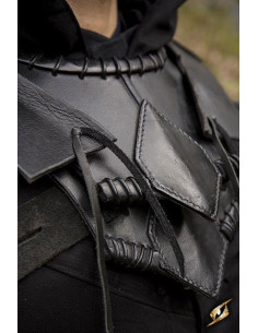 Gorget de elfo de couro preto 2