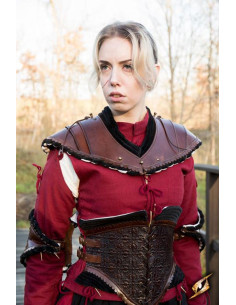 Gorget de Ombro Nobre Marrom Escuro