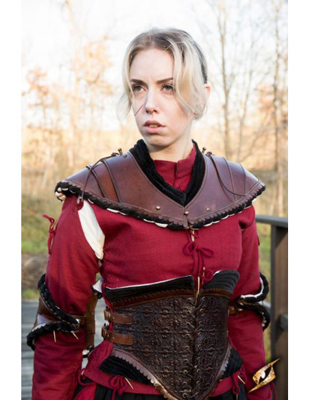 Gorget de Ombro Nobre Marrom Escuro