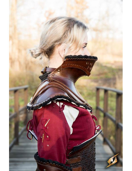 Gorget de Ombro Nobre Marrom Escuro