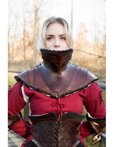 Gorget de Ombro Nobre Marrom Escuro