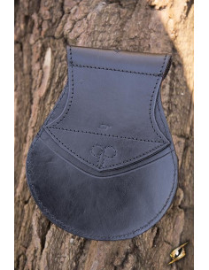 Bolsa Elven de couro vermelha preta 2