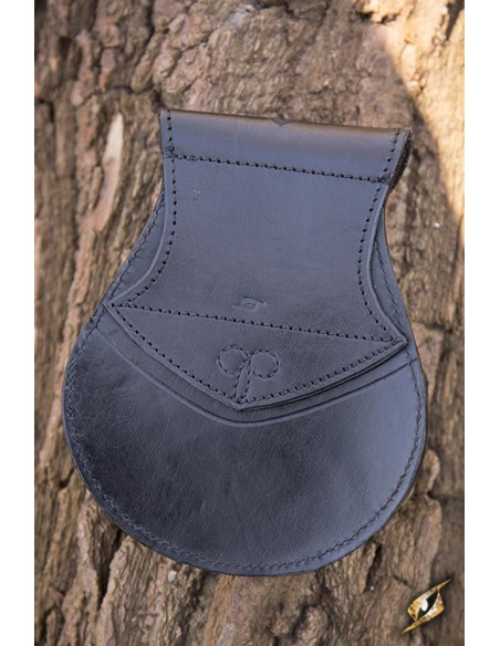 Bolsa Elven de couro vermelha preta