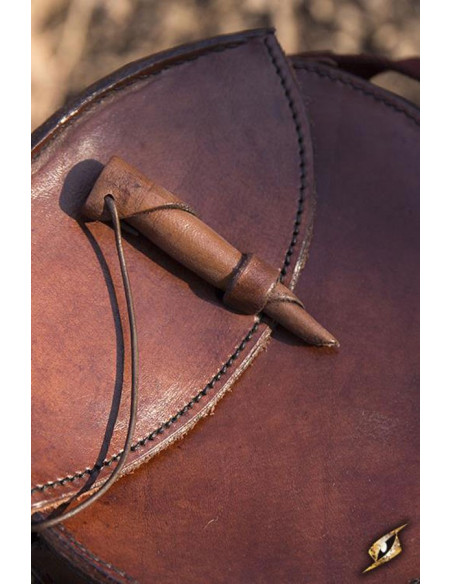 Bolsa medieval redonda marrom