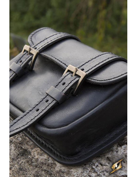 bolsa de couro guerreiro medieval