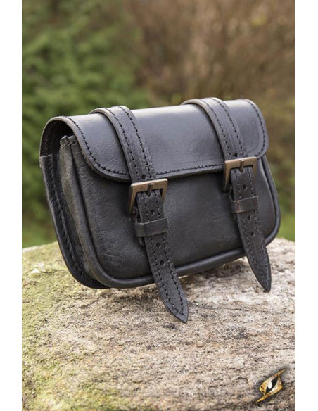 bolsa de couro guerreiro medieval