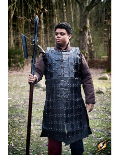 Brigantino longo medieval de couro