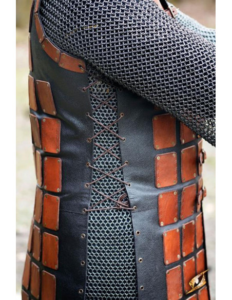 Brigantino longo medieval de couro