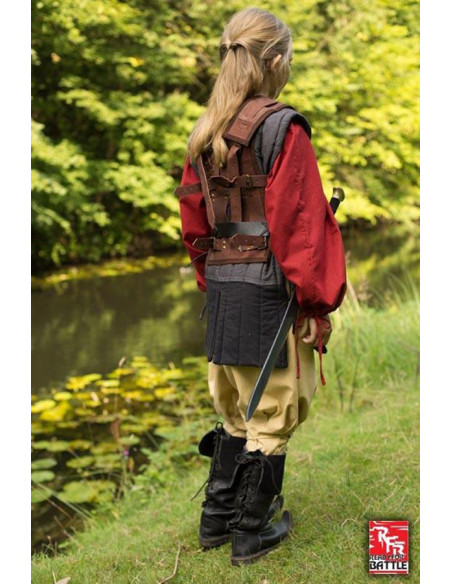 Armadura de guerreiro medieval, couro