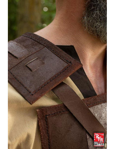 Armadura de guerreiro medieval, couro