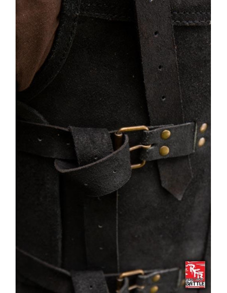 Armadura viking em couro preto