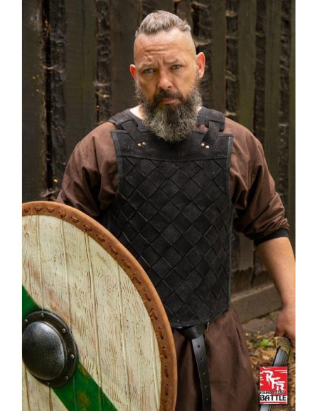 Armadura viking em couro preto
